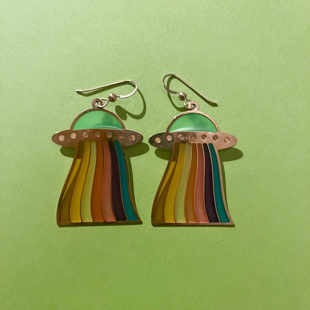 Colorful UFO Earrings